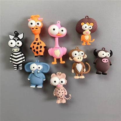 Resins Dachshund Cats dogs Magnets For Fridge Or Whiteboard Fun And Functionality Cartoon Animal Refrigerator Sticker Decors (Animal 4pcs)