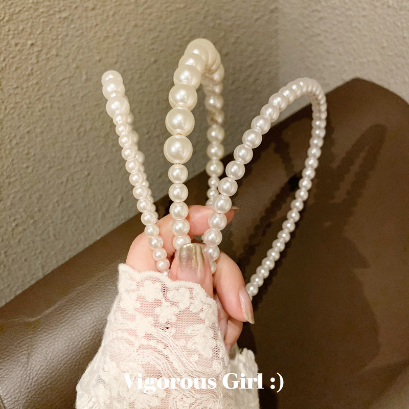 3PCS Headbands Womens Girls Alice Faux Pearls Headband Hairbands Bridal Hair Hoop Wedding Hair Accessories Bloggers Party Hair