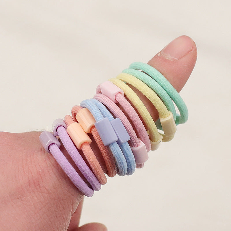 60Pcs Girls Women Thick 3CM Ties for Thick Heavy or Curly Hair Endless Hair Elastics colourful strong Bobbles Hair Ties Bands Ponios Ponytail Holders