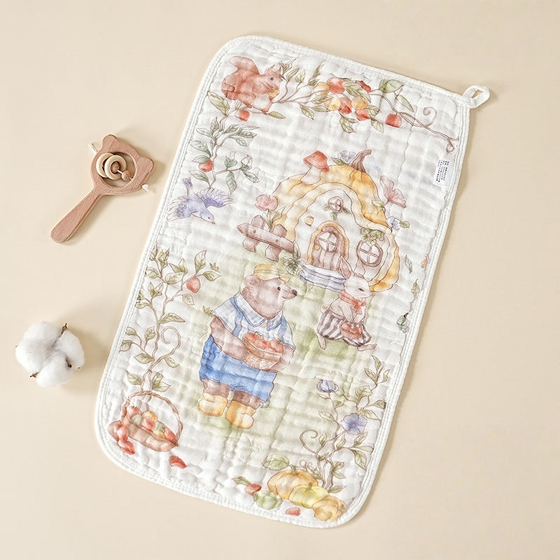 2 Pack Baby Muslin Cloths, 6-Layer Soft and Absorbent Cotton Muslin Squares, Reusable Baby Face soft Towels & Newborn Hand Washcloths, 30×50CM Breathable Baby Cloths for kids Boys (Set01)