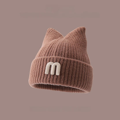 Baby Warm Hat Cute Bear Ear Hat Infant and Toddler Warm Ear Protection Knitted Wool Hat Autumn Winter For 2m-4years Boys And Girls In Winter