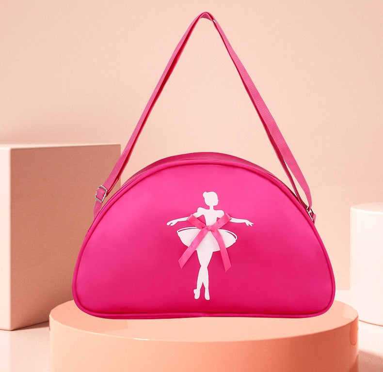 Girls Kids Children Ballet Dance Bag, Pink Ballerina Handbag Tote Gymnastics Sports Duffel Bag, Crossbody Shoulder School Bag Light Weight Carry-on Luggage