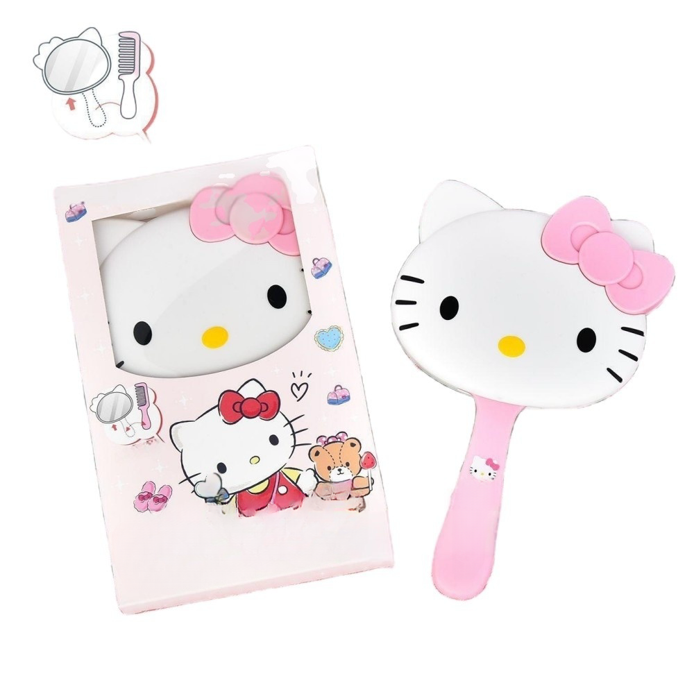 2 Pcs Girls Hair Brush Set, Fine Tooth Detangle Comb and Brush, Cute Travel Hairbrush for Girls Women Wet Dry Hair Curl Straight Styling  (Kuromi)
