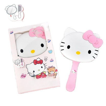 2 Pcs Girls Hair Brush Set, Fine Tooth Detangle Comb and Brush, Cute Travel Hairbrush for Girls Women Wet Dry Hair Curl Straight Styling  (Kuromi)