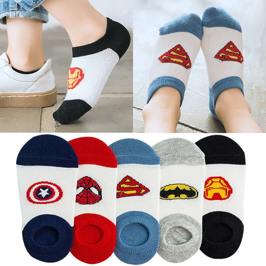 5 Pairs Kids Girls Boys ankle socks Rich Cotton Low Cut Trainer Socks Breathable Sport Socks infant (Colour 1 (6-8years))