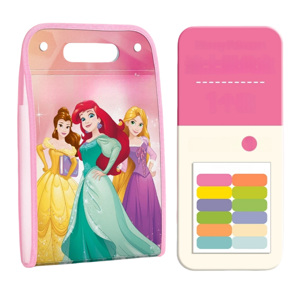 A4 Expanding File Organiser, 13 Compartment Large Capacity Document Folder, Accordion Document Organizer with Colourful Label Tabs, Handle, Office School (Princess, A4)