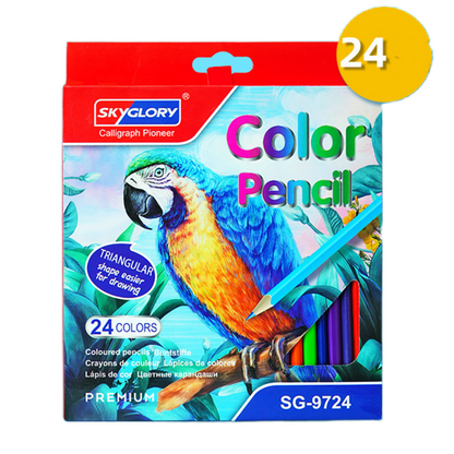 Kids Tropicolors Colouring Pencils 18/24 Colours Drawing Pencils for School Supplies and Home Arts Crafts Sets (18 Colours)