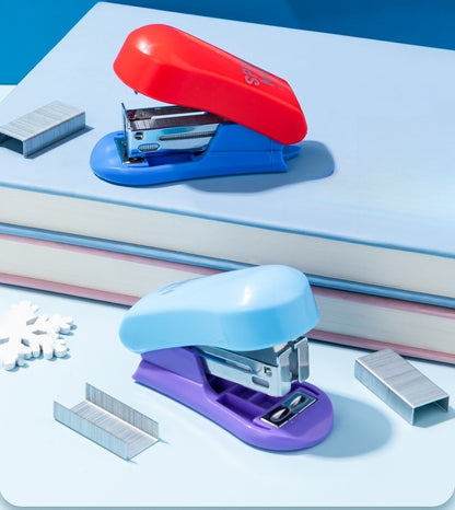 Mini Effortless Kitty Princess Desktop Staplers with 1000 Standard No.10 staples set Cute Stapler Gift for Student and Office School stationary Use（Frozen）