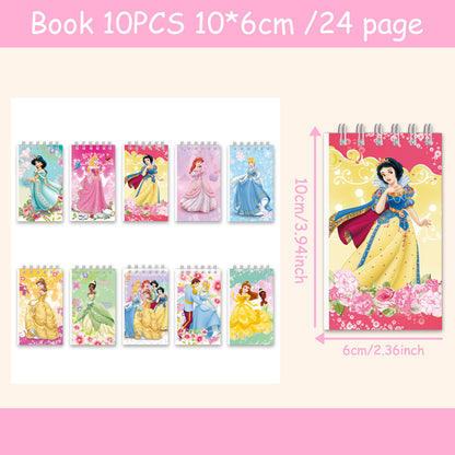 10 Pack Pocket Notebook Small Spiral 10 * 6CM Mini Notepad Princess Kids Colorful Memo Bulk Wired Lined for School Office Supplies Birthday Party Bag Fillers (Frozen)