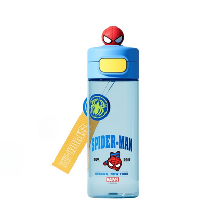 Water Bottle Reusable Kids 520ml PP with Two Lids Leak Proof with straw Lid BPA Free Drinking