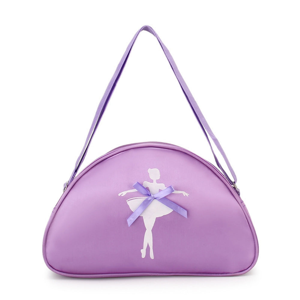 Girls Kids Children Ballet Dance Bag, Pink Ballerina Handbag Tote Gymnastics Sports Duffel Bag, Crossbody Shoulder School Bag Light Weight Carry-on Luggage(Purple)