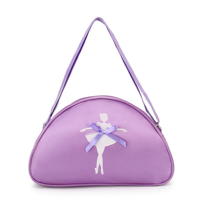 Girls Kids Children Ballet Dance Bag, Pink Ballerina Handbag Tote Gymnastics Sports Duffel Bag, Crossbody Shoulder School Bag Light Weight Carry-on Luggage(Purple)
