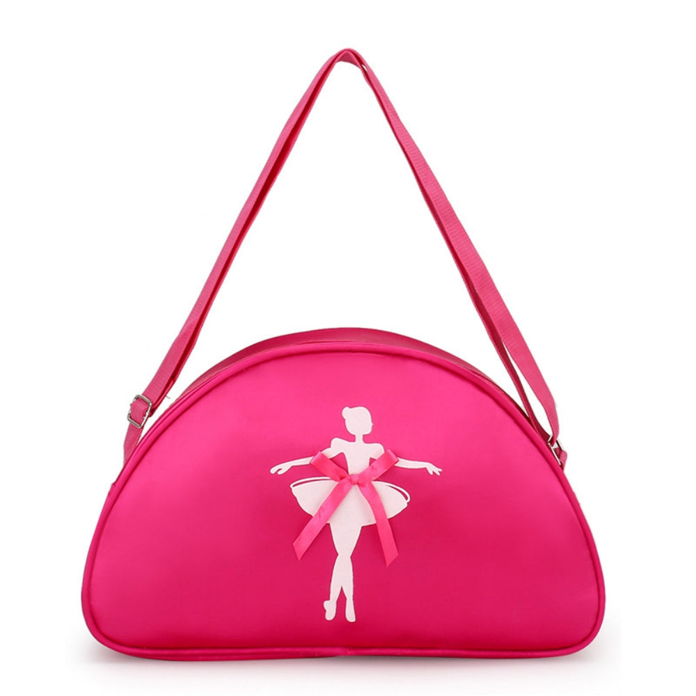 Girls Kids Children Ballet Dance Bag, Pink Ballerina Handbag Tote Gymnastics Sports Duffel Bag, Crossbody Shoulder School Bag Light Weight Carry-on Luggage