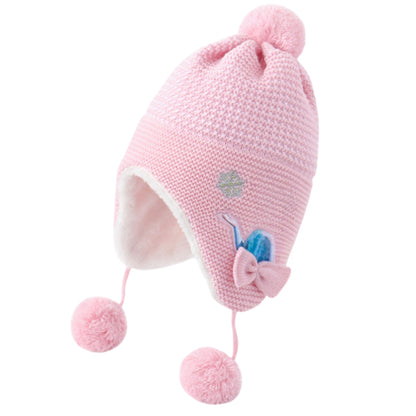 Kids Winter Beanie Hat Scarf for 2-10 Years Old Boys Girls.Outdoor Warm Fleece Lined Thermal Knit Fluffy Pom