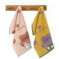 2PCS Children's Facial Towel, Kids Washcloth Towels, Cotton Kids Face Towels, Cute Kitty dog Hand Towel Set, Children Wash Cloths for Hand Face Shower, 33x 73 CM (Bear)