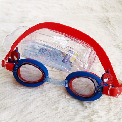 Kids Swimming Goggles Safe Soft Silicone Cap Hat Anti-Fog Waterproof No Leaking Crystal Clear Swim Goggles for Kids Children Boys Girls and Teens Age 3-15