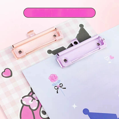 Wooden Clipboards Strong12.5 x 9 Inch A4 Size MClipboard Clipboards, Lightweight Wallets for Document Office School (Hello kitty, A4)