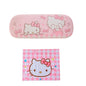 Lovely Cartoon Hard Shell Eyeglasses Cases Girl Protective Case Storage Box With Glasses Cloth for Teen PU leather eyegalss case