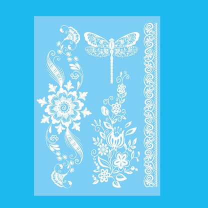 9 Sheets Women Men Gold Fashion Metallic Temporary Tattoos Waterproof Stickers Festival Fake Jewelry Tattoos Body Art