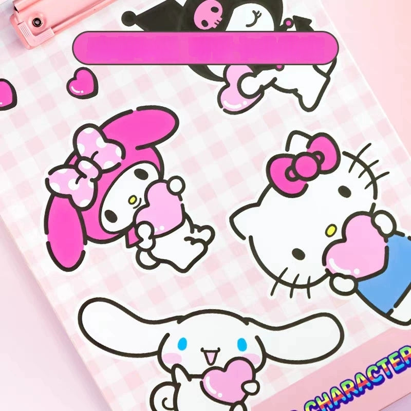 Wooden Clipboards Strong12.5 x 9 Inch A4 Size MClipboard Clipboards, Lightweight Wallets for Document Office School (Hello kitty, A4)