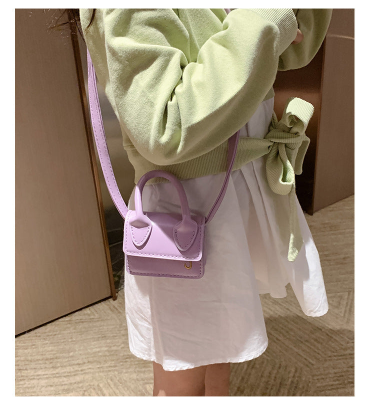 Shoulder Bag Girls Kids Children Handbags Portable Mini Coin Purse Messenger Crossbody Bag PU Mini Flip Bag Makeup Accessories Bags Gift Travel Holiday little small 9 * 4 * 13