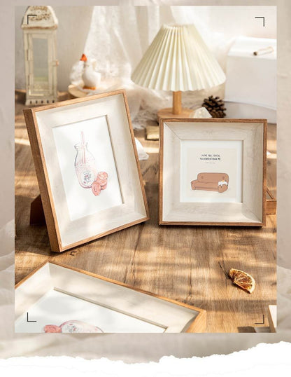 Photo Frame Beech Wood Picture Frames for Desk Wall Oak Walnut Frames Decor Family Friends Gifts 4x6 8x6 7x5 Portrait & Landscape (Wood 10x8（20.3 * 25.3CM）)