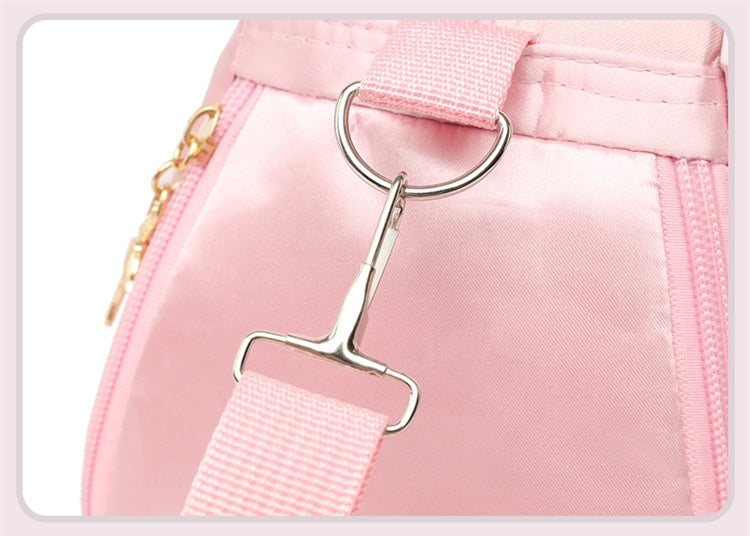 Girls Kids Children Ballet Dance Bag, Pink Ballerina Handbag Tote Gymnastics Sports Duffel Bag, Crossbody Shoulder School Bag Light Weight Carry-on Luggage (Pink2)