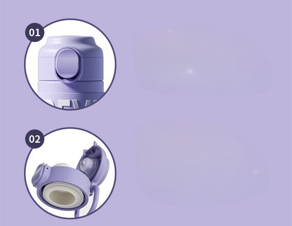 400ml Kids Elsa Water Bottles for Girls, Stainless Steel Water Bottle for School, Vacuum Insulated, BPA-Free, Leak-proof, Double-Walled, Metal Drink Bottle Hot Cold (Spiderman 2)