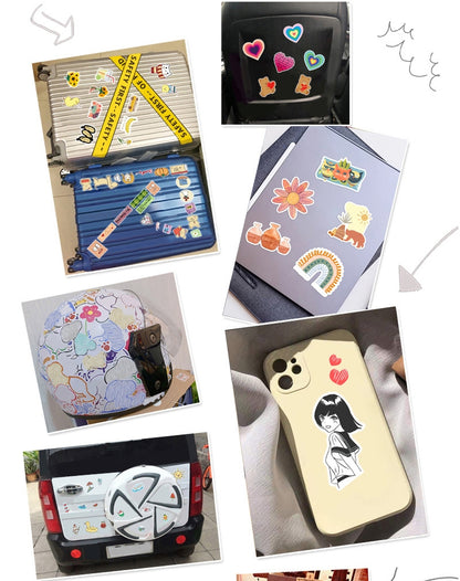 50pcs Princess Aven Superheros Toy Kids Stickers Luggage Laptop Skateboard Waterproof Party Bag Fillers Waterbottle Decal Graffiti Patches(hello kitty)