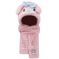 Kids Cartoon 3 in 1 Hat Scarf Gloves Set Winter Warm Fleece Faux Fur Hoodie Full Hood Thick Thermal Scarves Gifts for Boys and Girls Kids