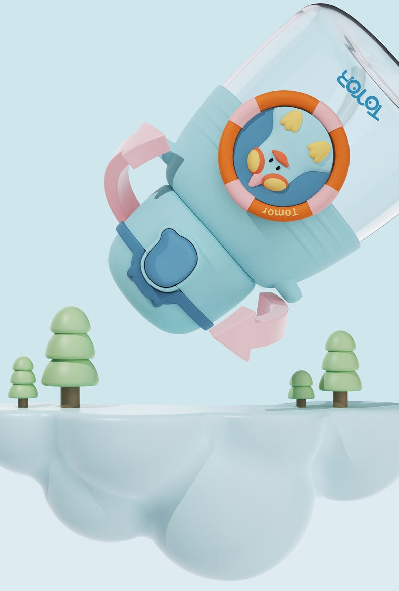 Buzz Frozen Spiderman Water Bottle Reusable Kids 700ml PP with Two Lids Leak Proof with straw Lid BPA Free Drinking bottle(Buzz)