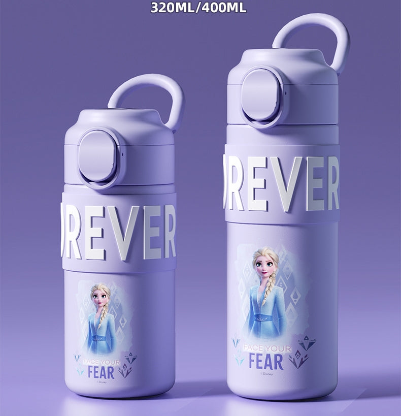 400ml Kids Elsa Water Bottles for Girls, Stainless Steel Water Bottle for School, Vacuum Insulated, BPA-Free, Leak-proof, Double-Walled, Metal Drink Bottle Hot Cold (Spiderman 2)