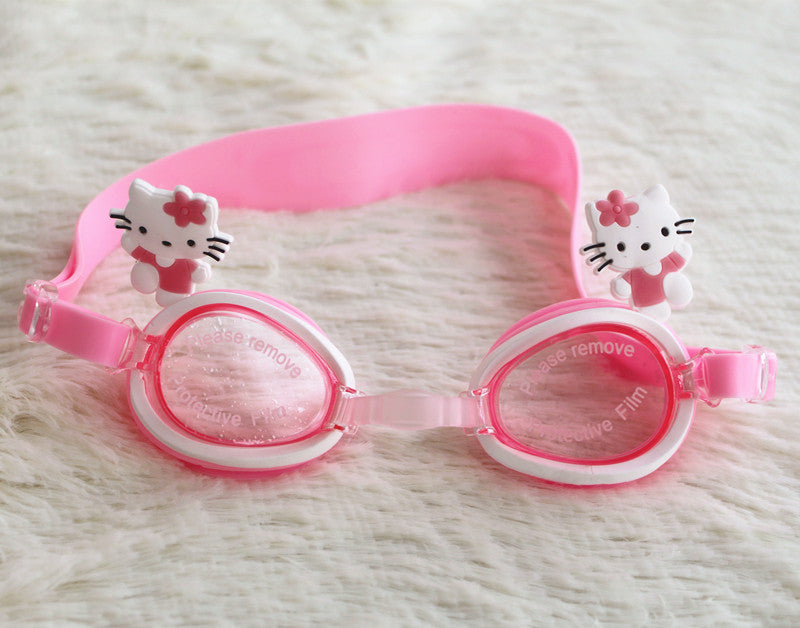 Kids Swimming Goggles Safe Soft Silicone Cap Hat Anti-Fog Waterproof No Leaking Crystal Clear Swim Goggles for Kids Children Boys Girls and Teens Age 3-15