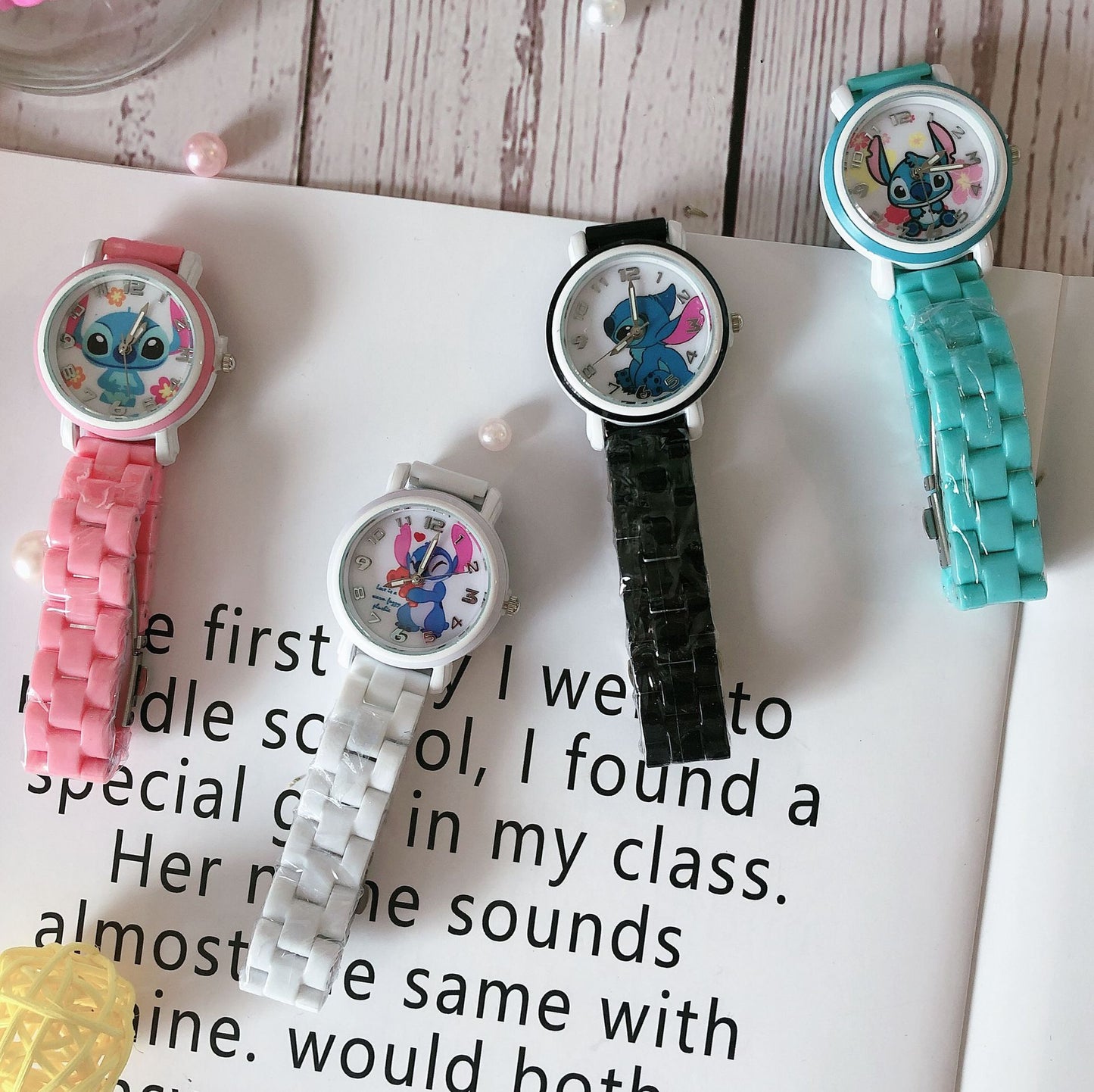 Analogue Quartz Watch with Stainless Steel Strap Bracelet Cats Girls Toddler Watches Gifts for Kids Birthday Gifts Gift Box