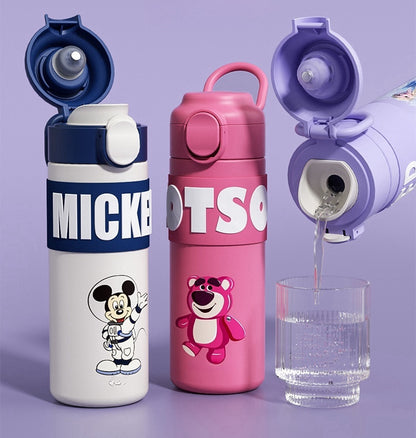 400ml Kids Elsa Water Bottles for Girls, Stainless Steel Water Bottle for School, Vacuum Insulated, BPA-Free, Leak-proof, Double-Walled, Metal Drink Bottle Hot Cold (Frozen)