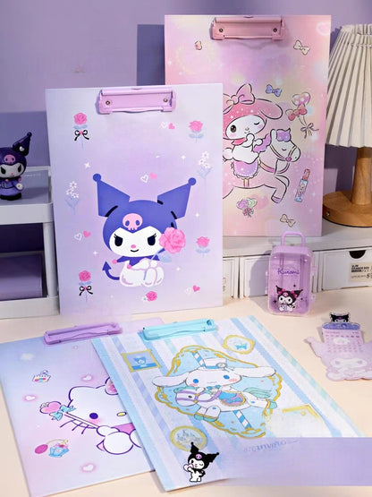 Wooden Clipboards Strong12.5 x 9 Inch A4 Size MClipboard Clipboards, Lightweight Wallets for Document Office School (Hello kitty, A4)