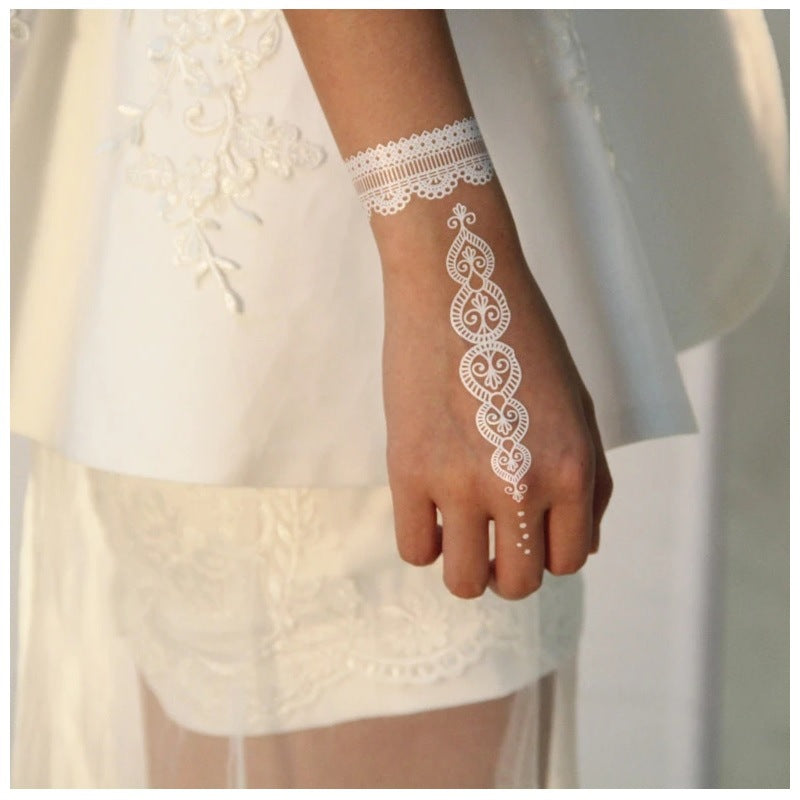 9 Sheets Women Men Gold Fashion Metallic Temporary Tattoos Waterproof Stickers Festival Fake Jewelry Tattoos Body Art