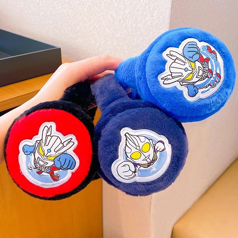 Kids Boy Girl Earmuffs Winter Fleece Thermal Outdoor Warm Plush Ear Warmer(Batman)