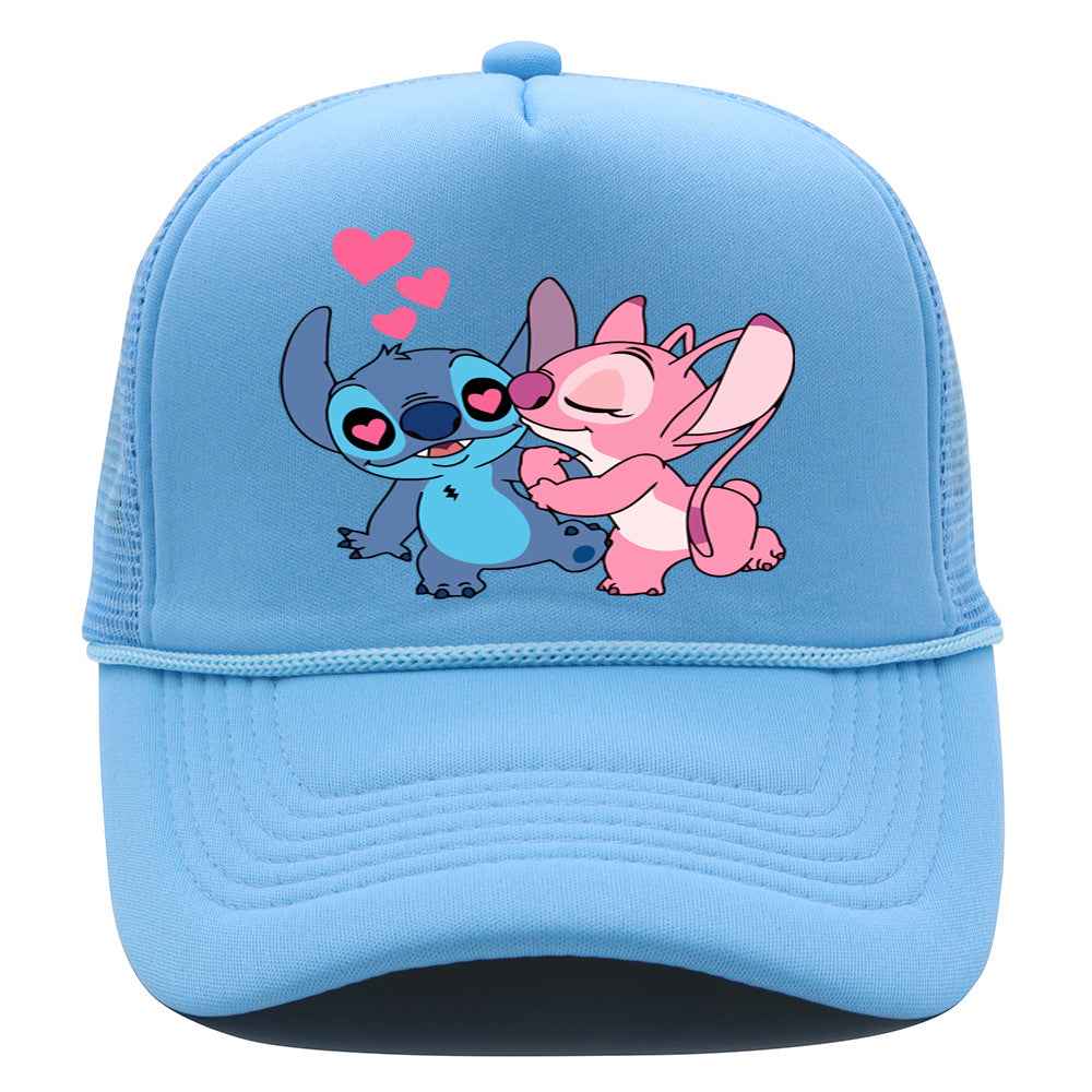 Kids Cotton Baseball Cap Hat for Boys, Boys Caps Perfect for Outdoor Sunny Days Sun Hat 3+ Years(Blue Stitch)