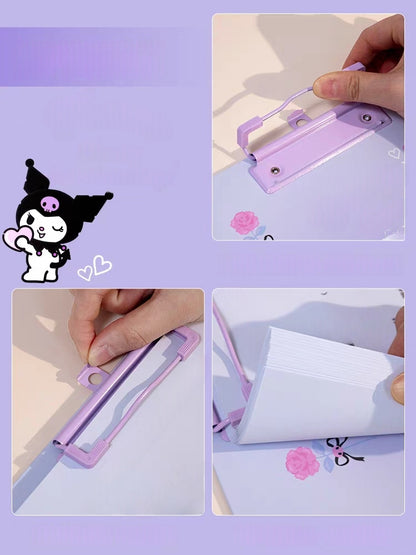 Wooden Clipboards Strong12.5 x 9 Inch A4 Size MClipboard Clipboards, Lightweight Wallets for Document Office School (Hello kitty, A4)