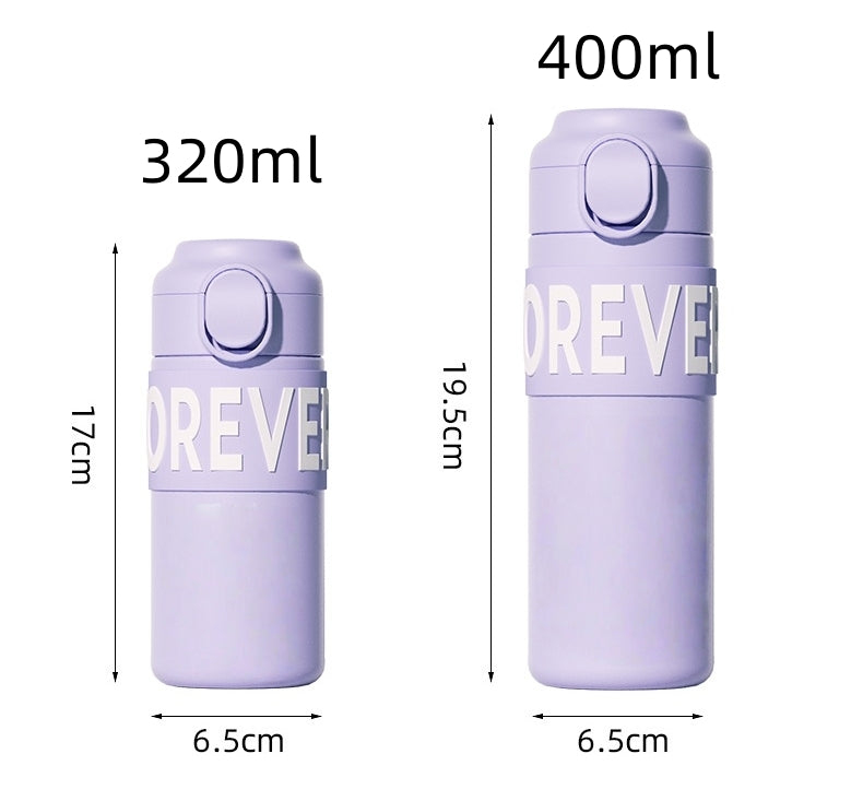 400ml Kids Elsa Water Bottles for Girls, Stainless Steel Water Bottle for School, Vacuum Insulated, BPA-Free, Leak-proof, Double-Walled, Metal Drink Bottle Hot Cold (Mickey Mouse)