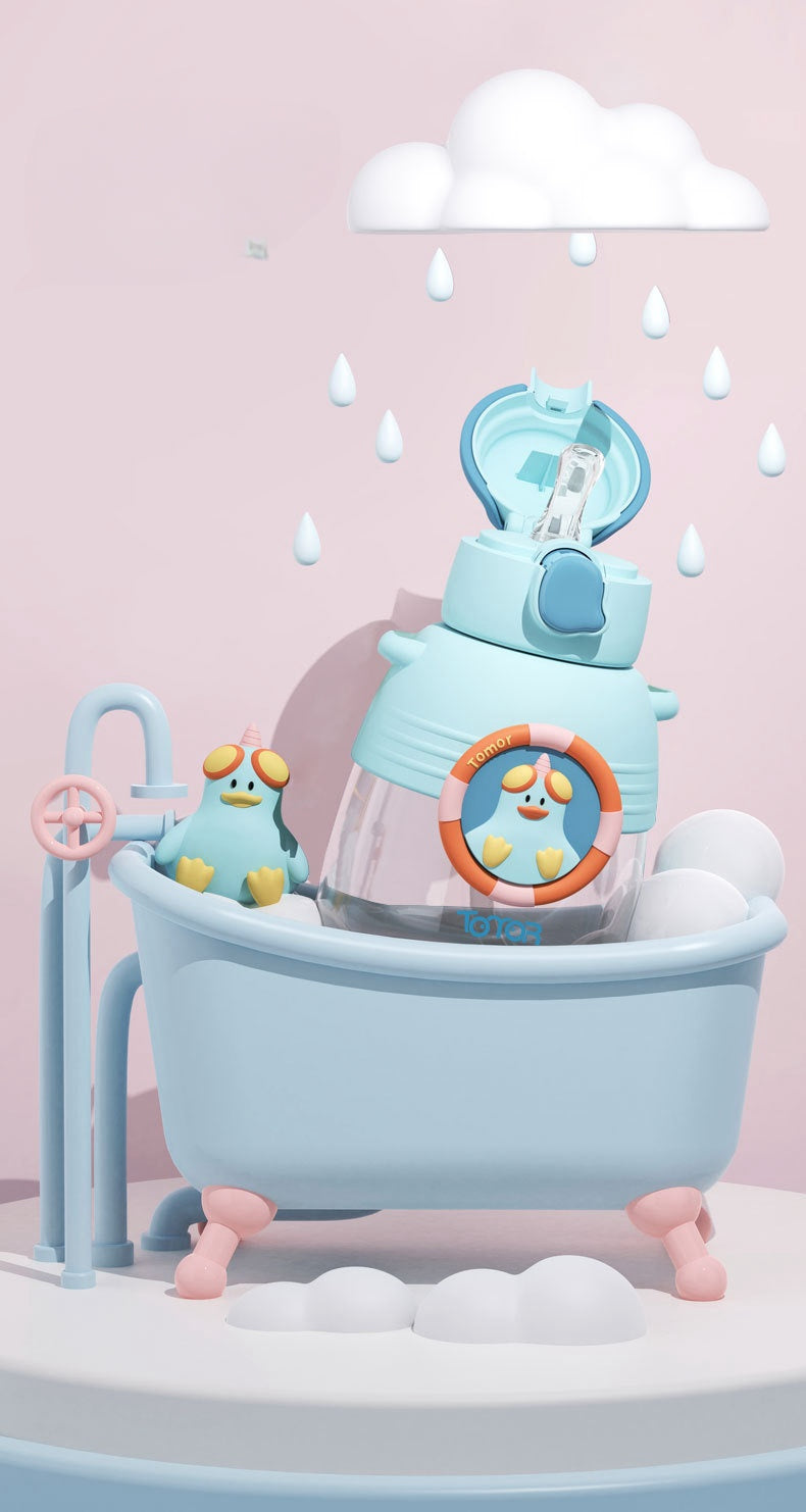 Buzz Frozen Spiderman Water Bottle Reusable Kids 700ml PP with Two Lids Leak Proof with straw Lid BPA Free Drinking bottle(Buzz)