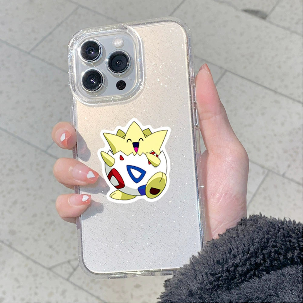 50pcs Princess Aven Superheros Toy Kids Stickers Luggage Laptop Skateboard Waterproof Party Bag Fillers Waterbottle Decal Graffiti Patches(Pikachu)