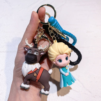 2PCS Buzz Keyring Keychain School bag Ornament Key Ring Decoration Cute Gifts for Women Girls Boys Pendant Chain Jewelry Gift For Kids