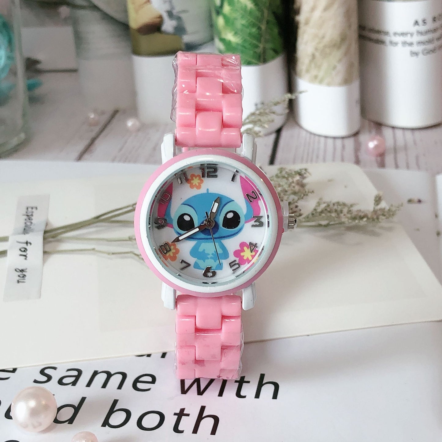 Analogue Quartz Watch with Stainless Steel Strap Bracelet Cats Girls Toddler Watches Gifts for Kids Birthday Gifts Gift Box