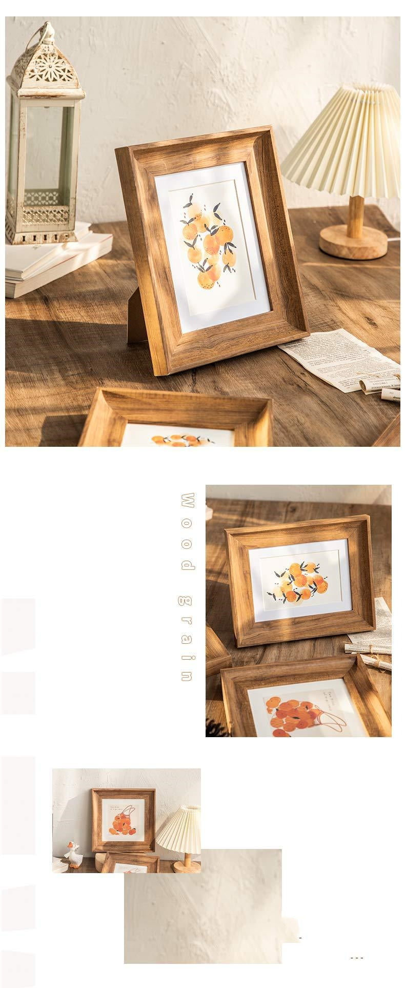 Photo Frame Beech Wood Picture Frames for Desk Wall Oak Walnut Frames Decor Family Friends Gifts 4x6 8x6 7x5 Portrait & Landscape (Wood 6x4（10.2 * 15.2CM）)