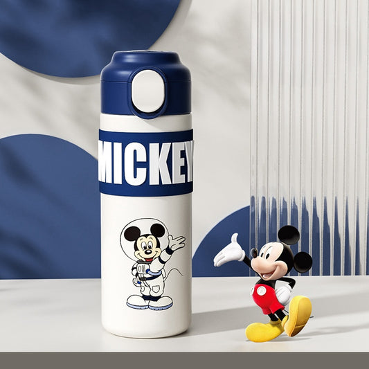 400ml Kids Elsa Water Bottles for Girls, Stainless Steel Water Bottle for School, Vacuum Insulated, BPA-Free, Leak-proof, Double-Walled, Metal Drink Bottle Hot Cold (Mickey Mouse)