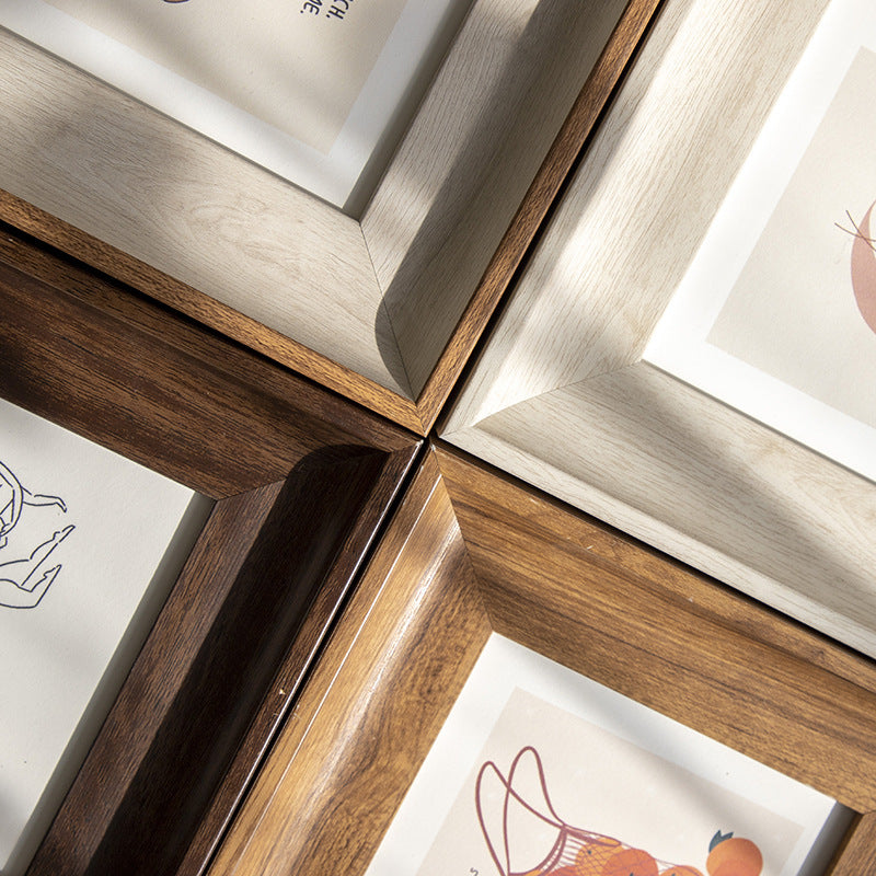 Photo Frame Beech Wood Picture Frames for Desk Wall Oak Walnut Frames Decor Family Friends Gifts 4x6 8x6 7x5 Portrait & Landscape (Wood 10x8（20.3 * 25.3CM）)