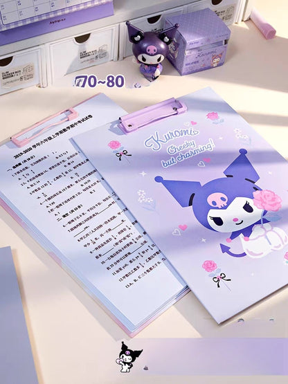 Wooden Clipboards Strong12.5 x 9 Inch A4 Size MClipboard Clipboards, Lightweight Wallets for Document Office School (Hello kitty, A4)