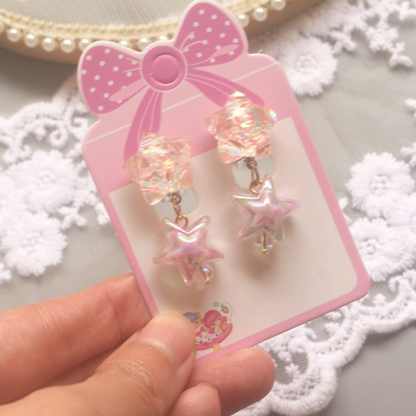 3 Pairs kids Clip On Earrings for Girls Cute Earrings No Pierced Princess Play Girls Dress Up Jewelry Set for Kids